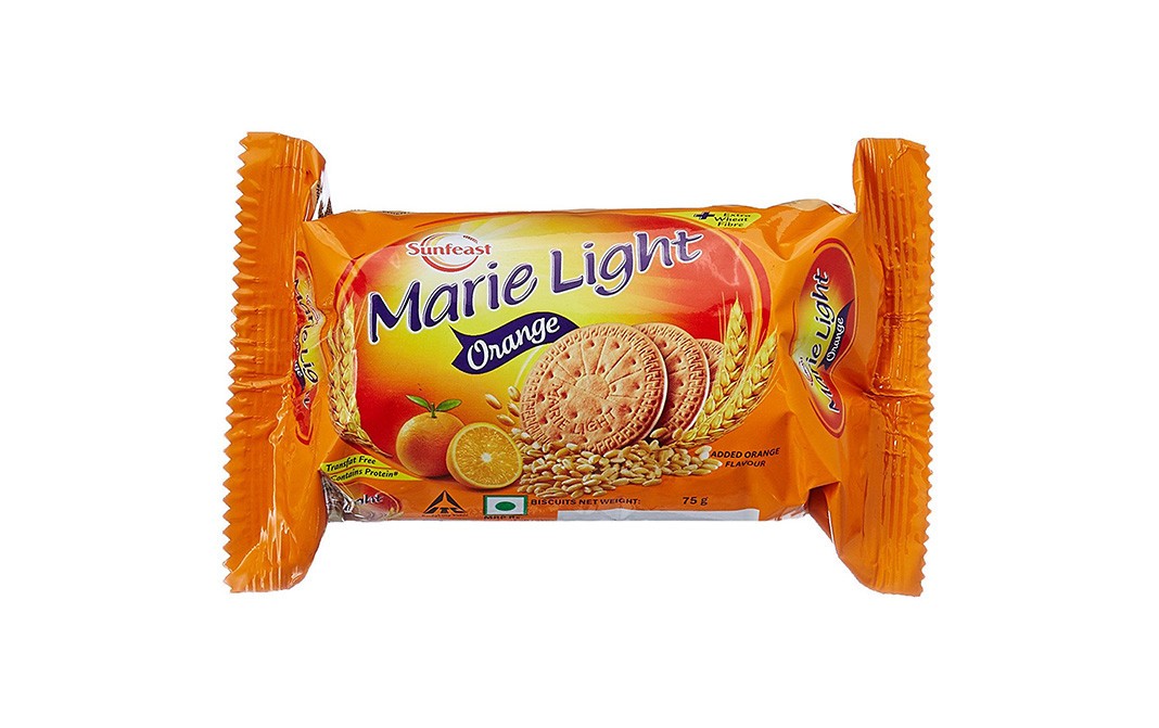 Sunfeast Marie Light Orange Biscuits   Pack  75 grams